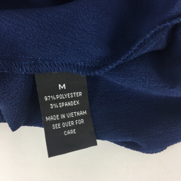 Iz Byer Cold Shoulder Navy Blue Top Sz Medium - Picture 8 of 8